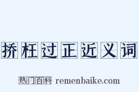 挢枉过正近义词是什么意思的图片